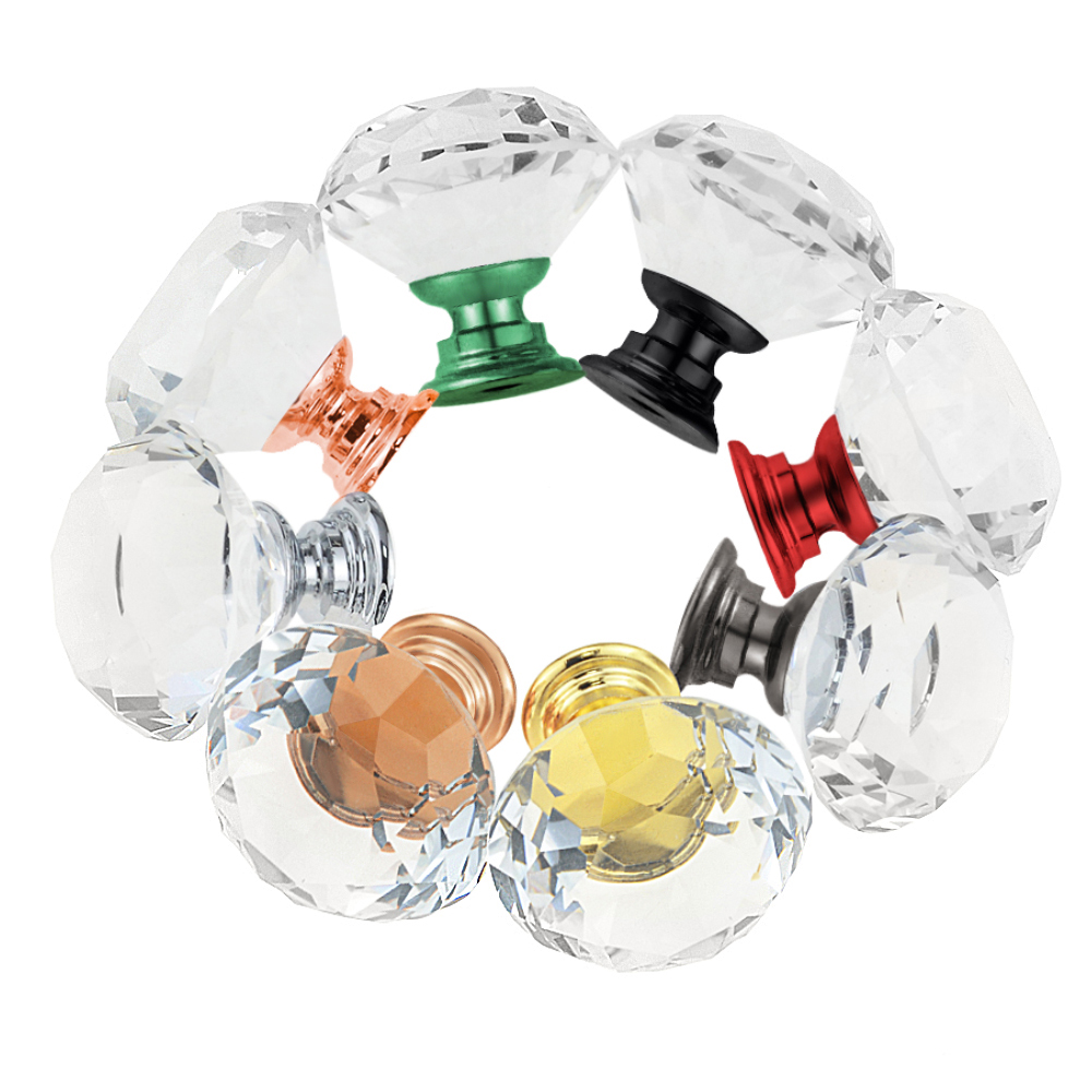 Diamond Shaped Crystal Cabinet Knobs