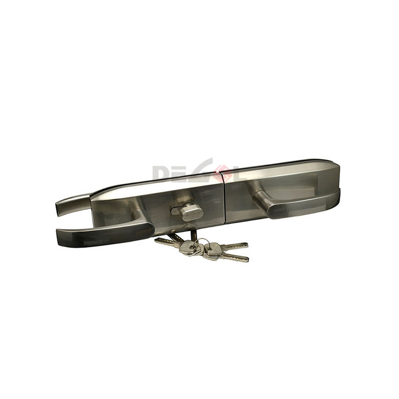 stainless steel glass door lock with lever handle