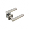 Stainless steel plate door handle with WC knob