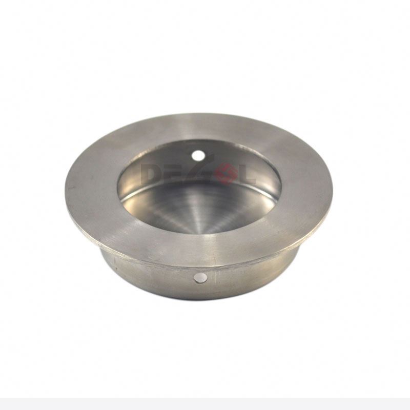Stainless steel cup flush pull handle