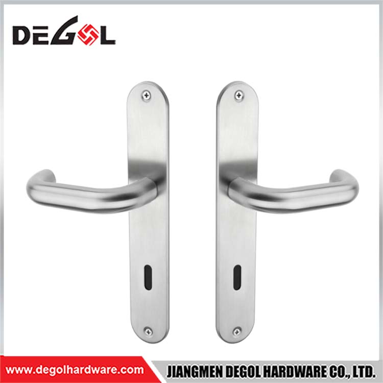 Wholesale Double Single Side Pulls Plate Door Handle With Lock