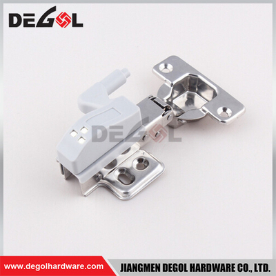 China wholesale iron slide on regular half overlay furniture cabinet hinge plate.