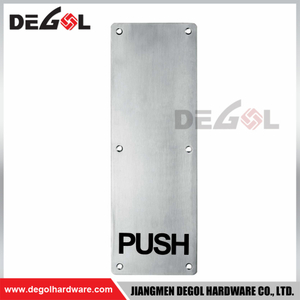 SP1011 Custom Stainless Steel Metal Push Sign Round Plate toilet