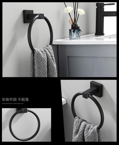 TR1005 Modern 304 Stainless Steel Bathroom Accessories Rustproof Towel Hanging Ring for Hotels Luxury Bathroom Towel Bar
