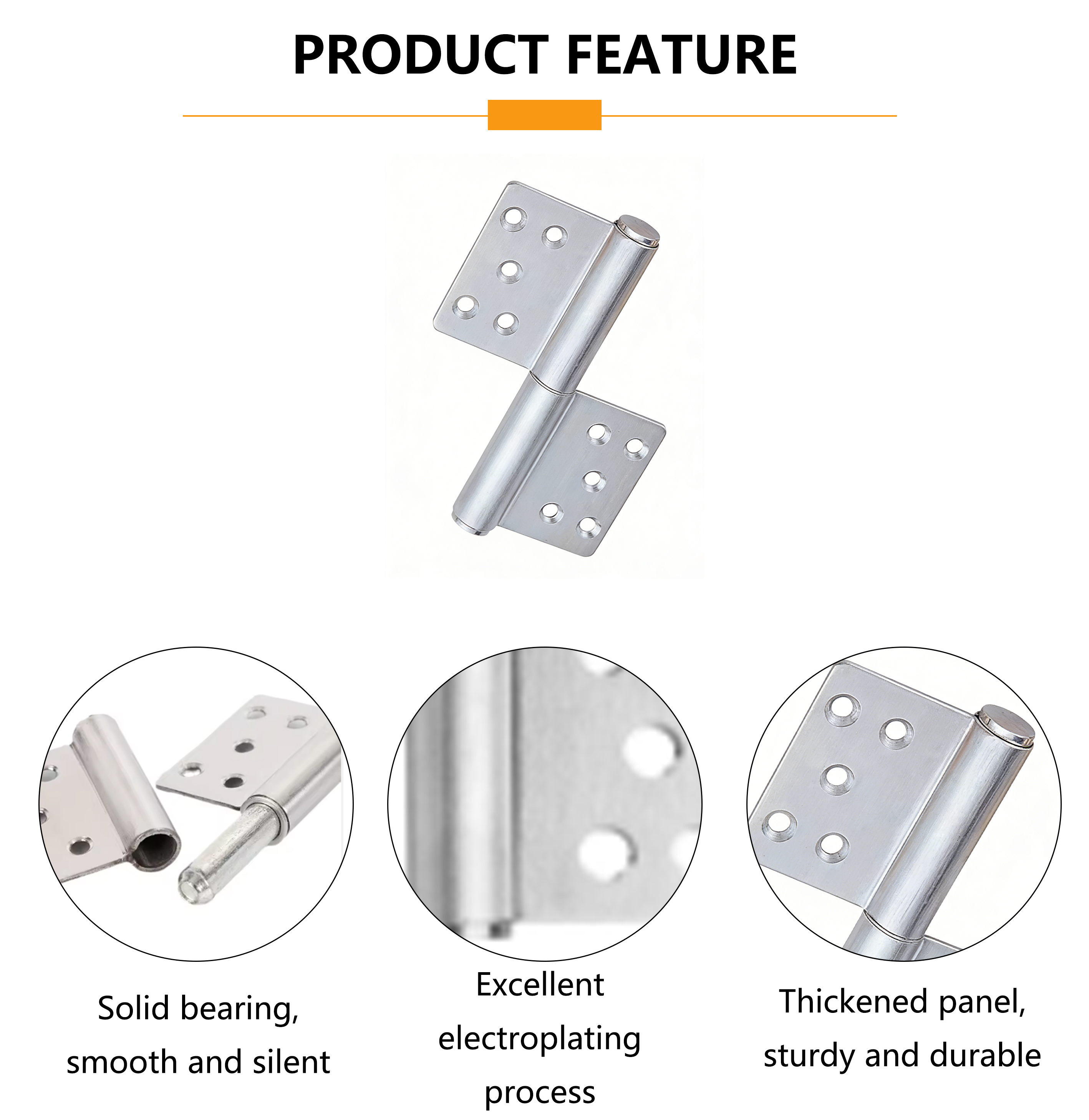 Flag Hinge Stainless Steel Two Wing Structure For Fire Rated Door Hardware Fittings