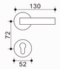 Zinc-Aluminum Door Handle Set, Fits Wooden/Metal Doors, Easy Installation
