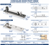 PDH1006 Rotating Pivot Hinge Corner Hidden Mount Heavy Duty Bearing For Renovation Door