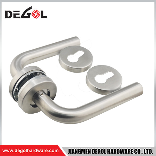 Chinese wholesaledouble sided stainless steel solid golden door handle