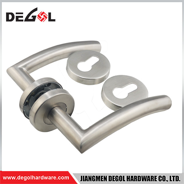 Best selling products stainless steel lever door handle on rose door hardware