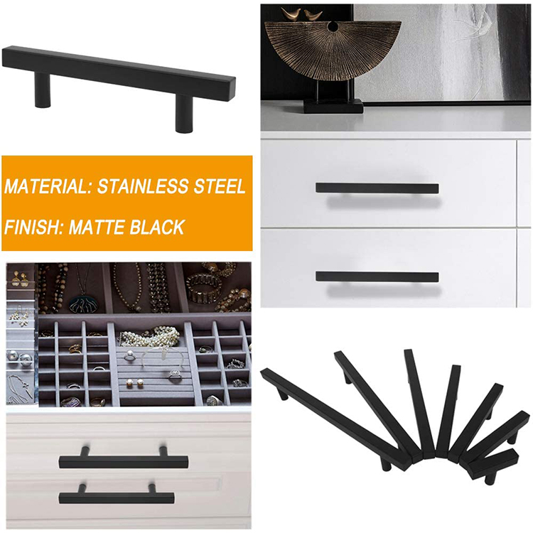 black cabinet handle