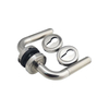 Custom stainless steel solid type fireproof solid lever door handle with rosette
