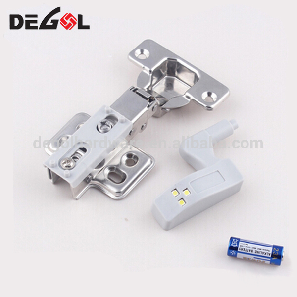 High quality hydraulic soft close cabinet insert hinge with LED light.