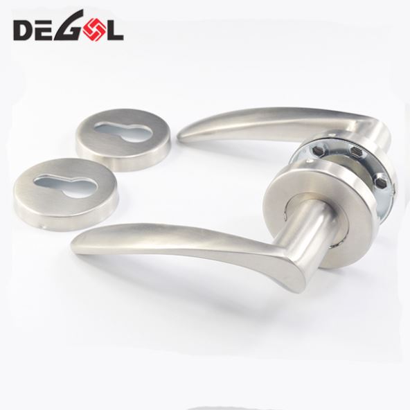 New design double sided stainless steel solid lever project door handles