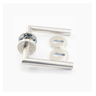 Die-Casting Solid italy style popular stainless steel 304 satin lever type door handle on clip rose