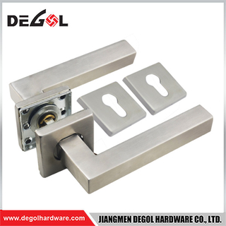 Factory Supplying Stainless Steel Residential Door Handle With On Square Plate