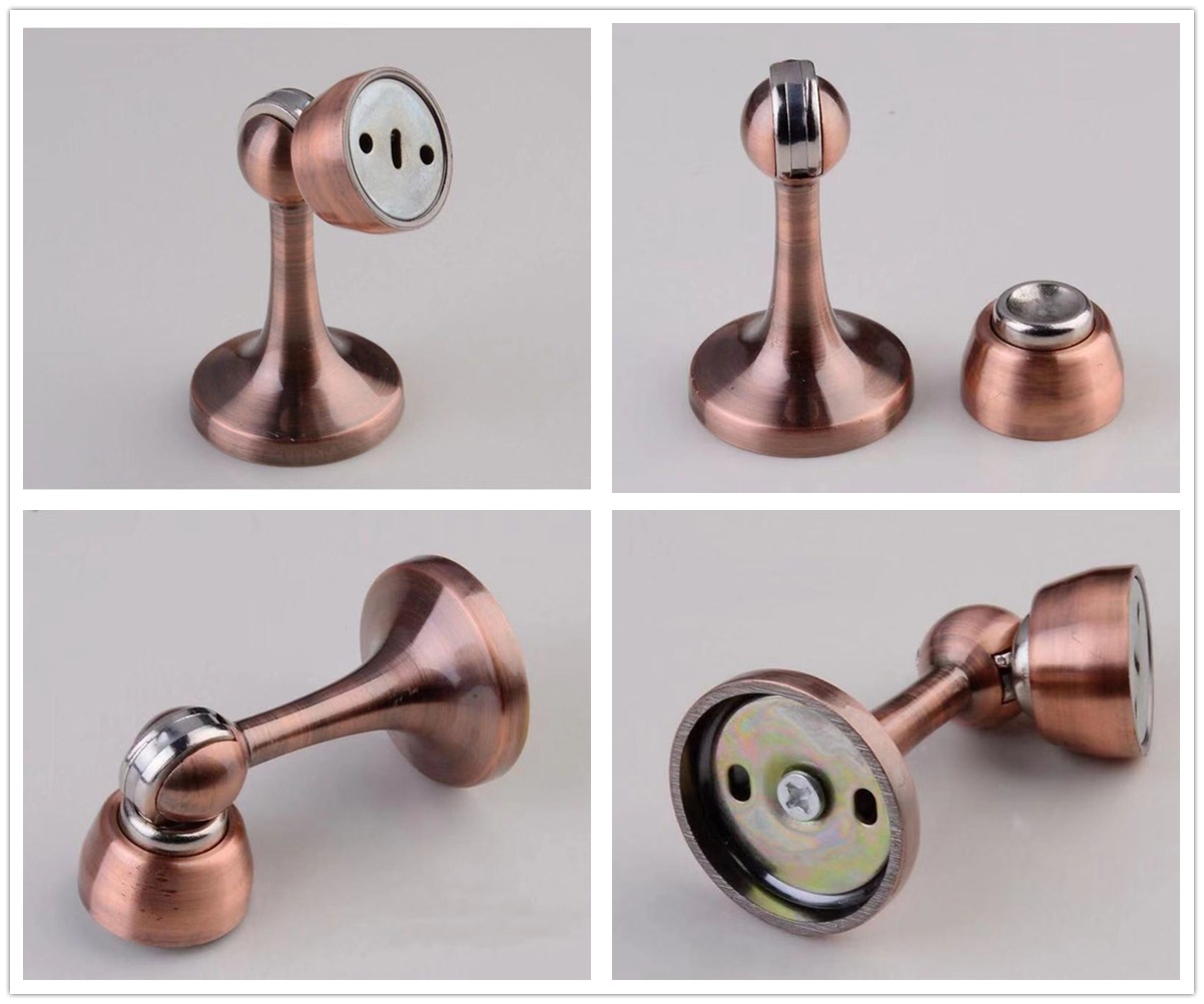 DS1036 Modern 304ss Satin Black Gold Finish Magnetic Door Stopper Stainless Steel Zinc for Hotel Application