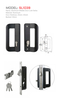 SL1039 Modern luxury Aluminium narrow 85 mmPassword Aluminum Sliding Door Lock Modern designed stainless steel sliding door lock with zinc material body 
