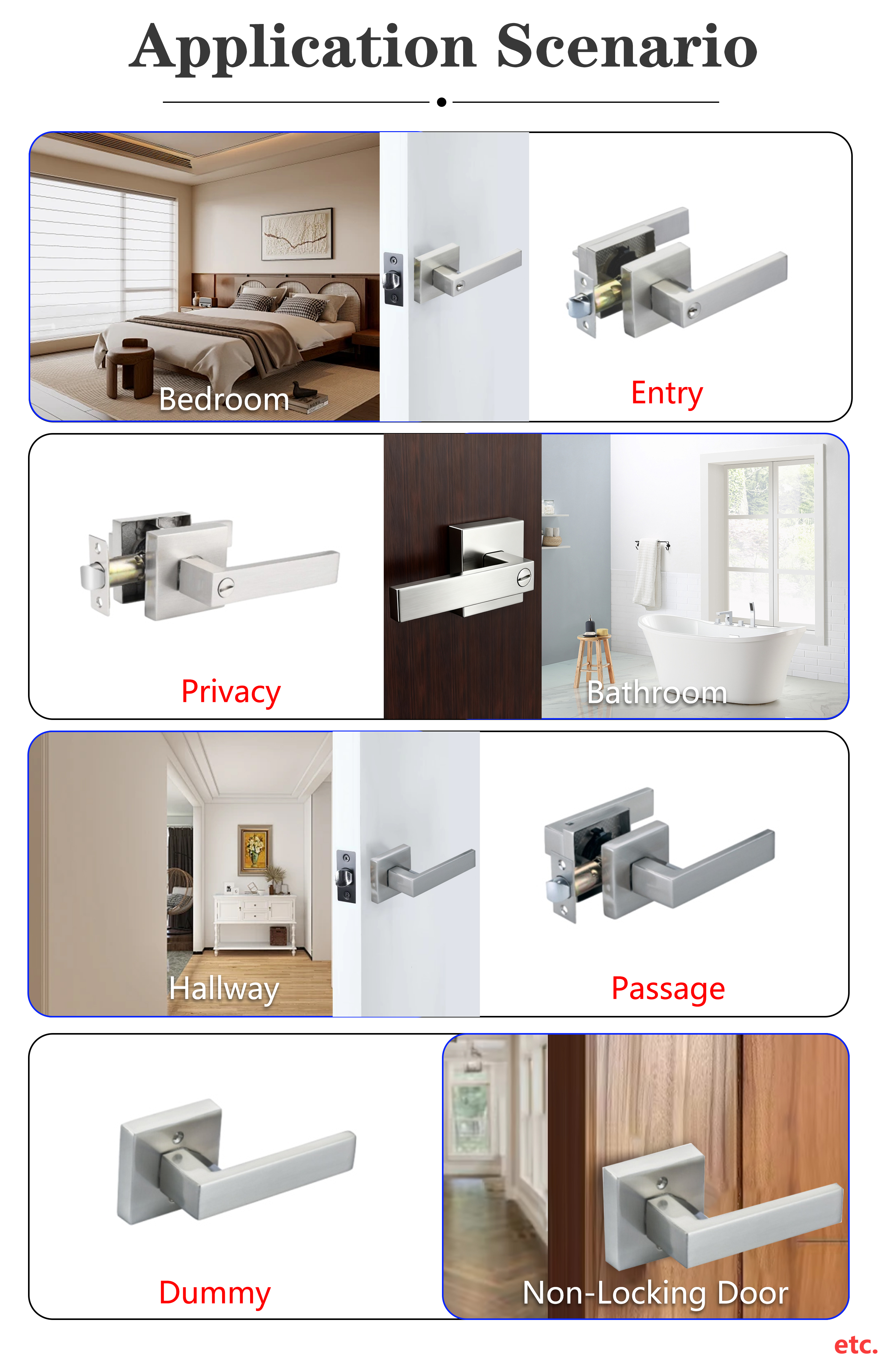 Made in China Door Lever Lock Australian Standard Tubular Lever Set Factory Direct Wholesale
