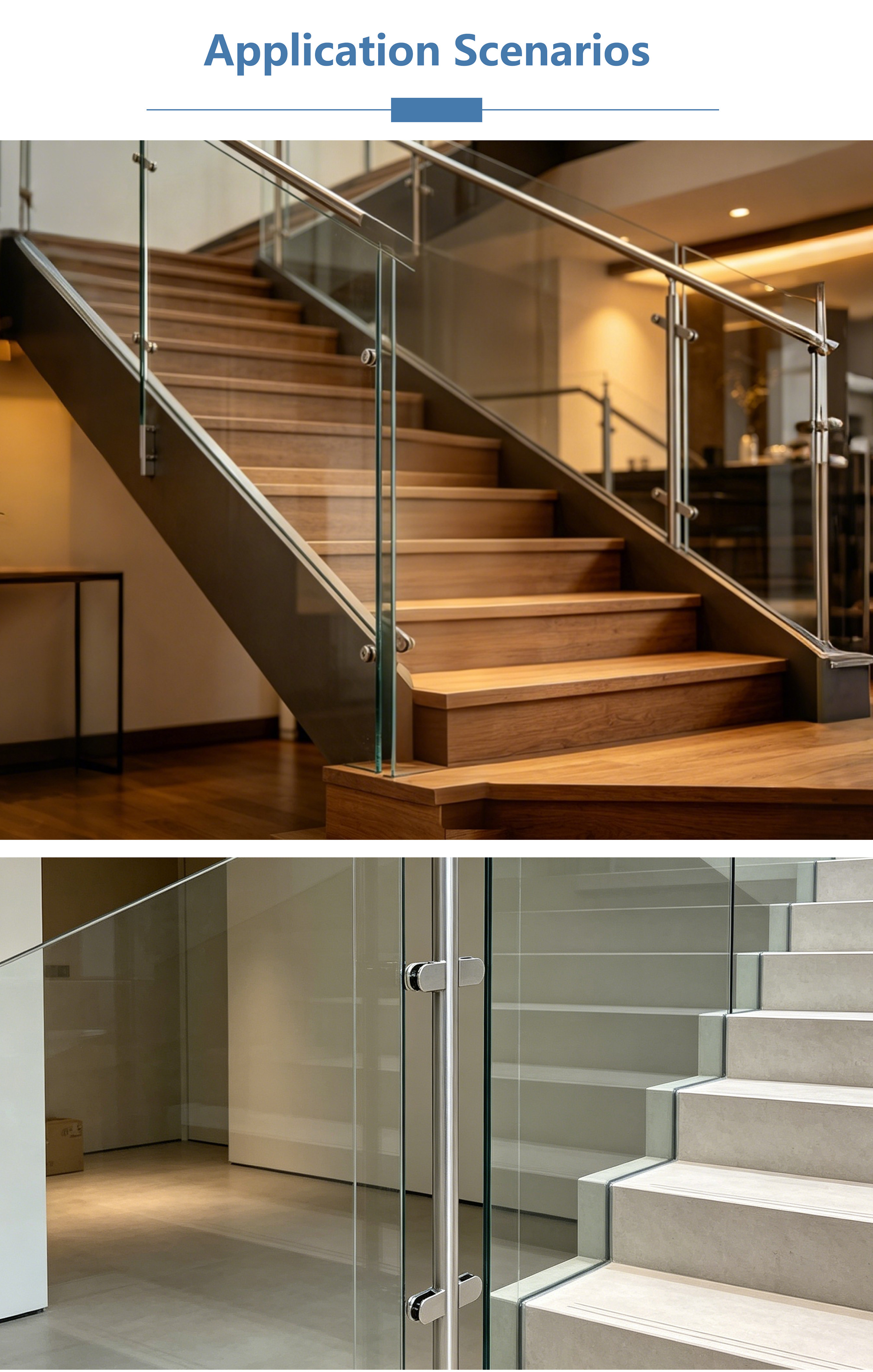 Glass Railing Post Solid Stainless Structure For Outdoor Balcony Guardrail Installation Parts
