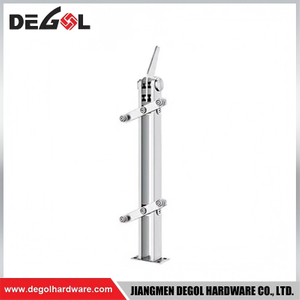 Stainless Handrail Balustrade Post Wear Resistant For High Traffic Commercial Staircase