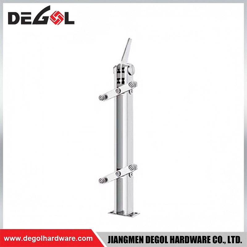 Stainless Handrail Balustrade Post Wear Resistant For High Traffic Commercial Staircase