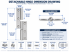 DH1032 Sturdy L Shape Lift Off Butt Hinge Stainless Steel Radius Detachable Hinge For Household Door Renovation