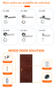 LH1100 Modern U-Shaped Stainless Steel Door Lever Handle with Square Rose
