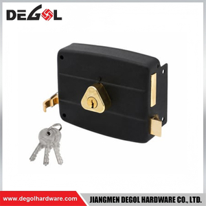 RL1002 Surface Mounted Black Rim Lock – Wholesale Door Rim Lock Manufacturer