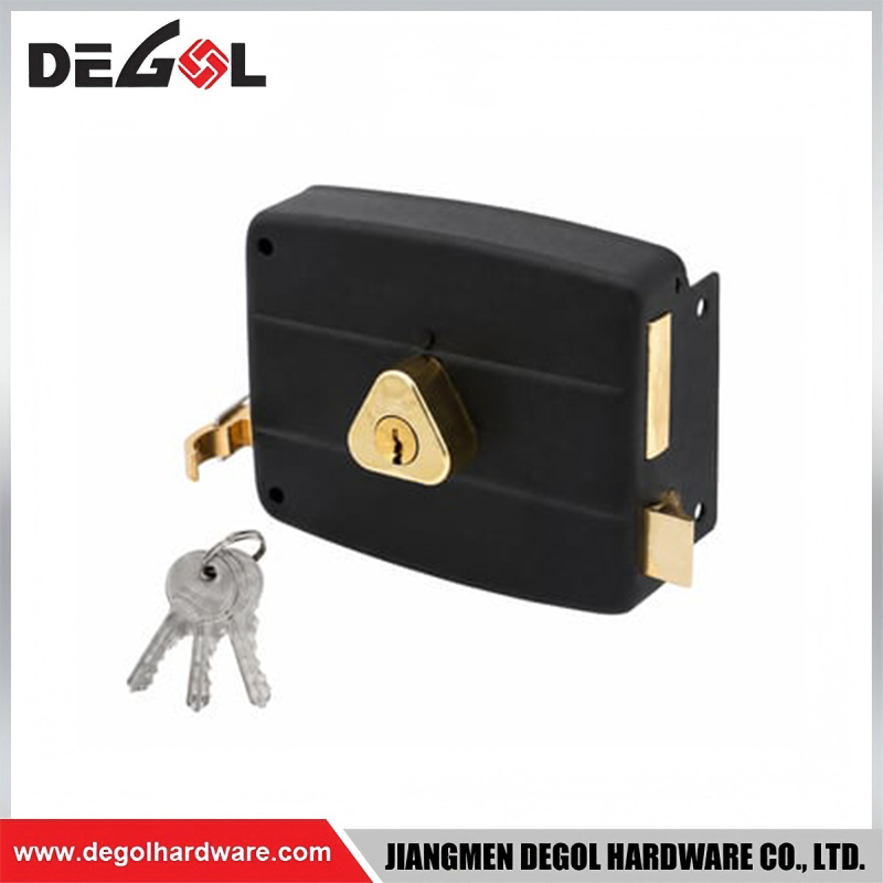 RL1002 Surface Mounted Black Rim Lock – Wholesale Door Rim Lock Manufacturer
