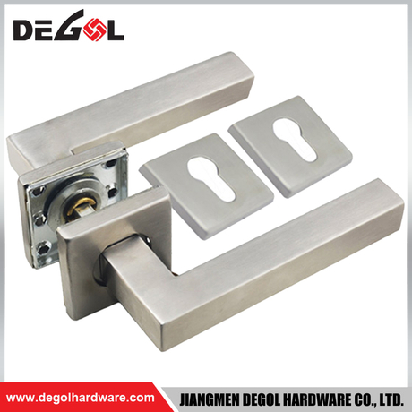 LH1011 Square L-Shape Lever Handle Interior Door Hardware for Hotel Use