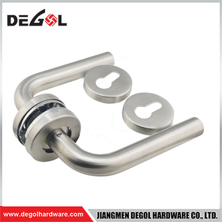 Top quality north america entrance stainless steel tube lever inside door handle