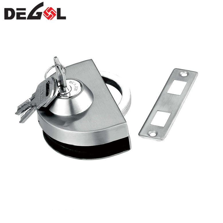 stainless steel glass door lock with lever handle