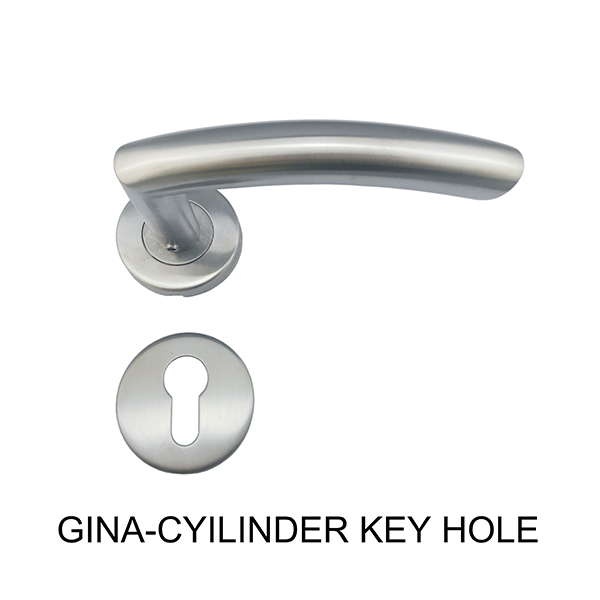 German style good quality stainless steel led light handle for Turschnalle