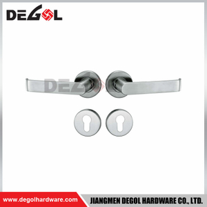 Stainless Steel Lever Toilet Door Pull Handle On Square Back Plate