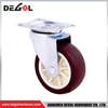 FC1005 White Hard Rubber Wheel Furniture Casters General-Duty Swivel Plate