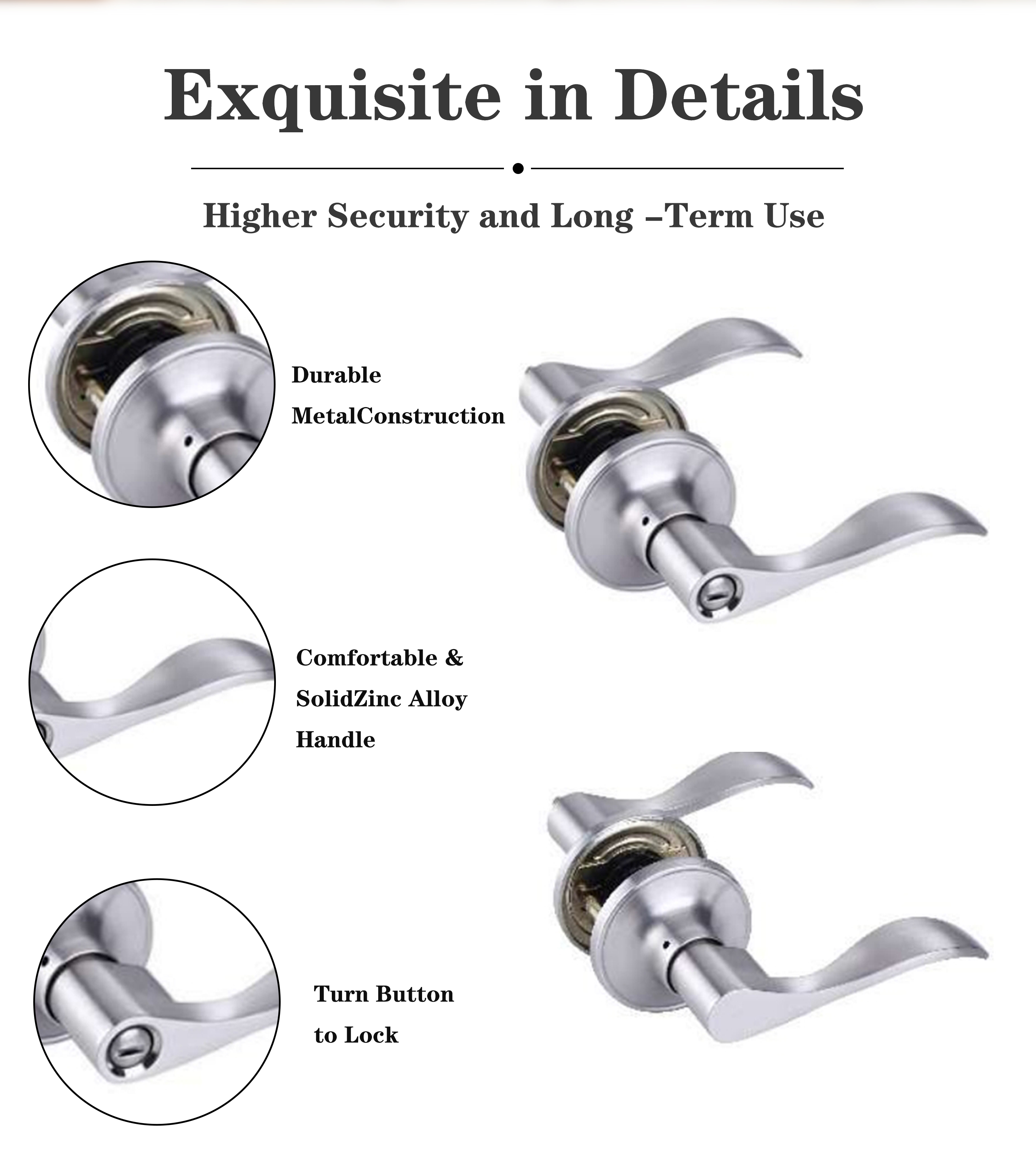 Made in China Door Lever Lock Australian Standard Tubular Lever Set Factory Direct Wholesale