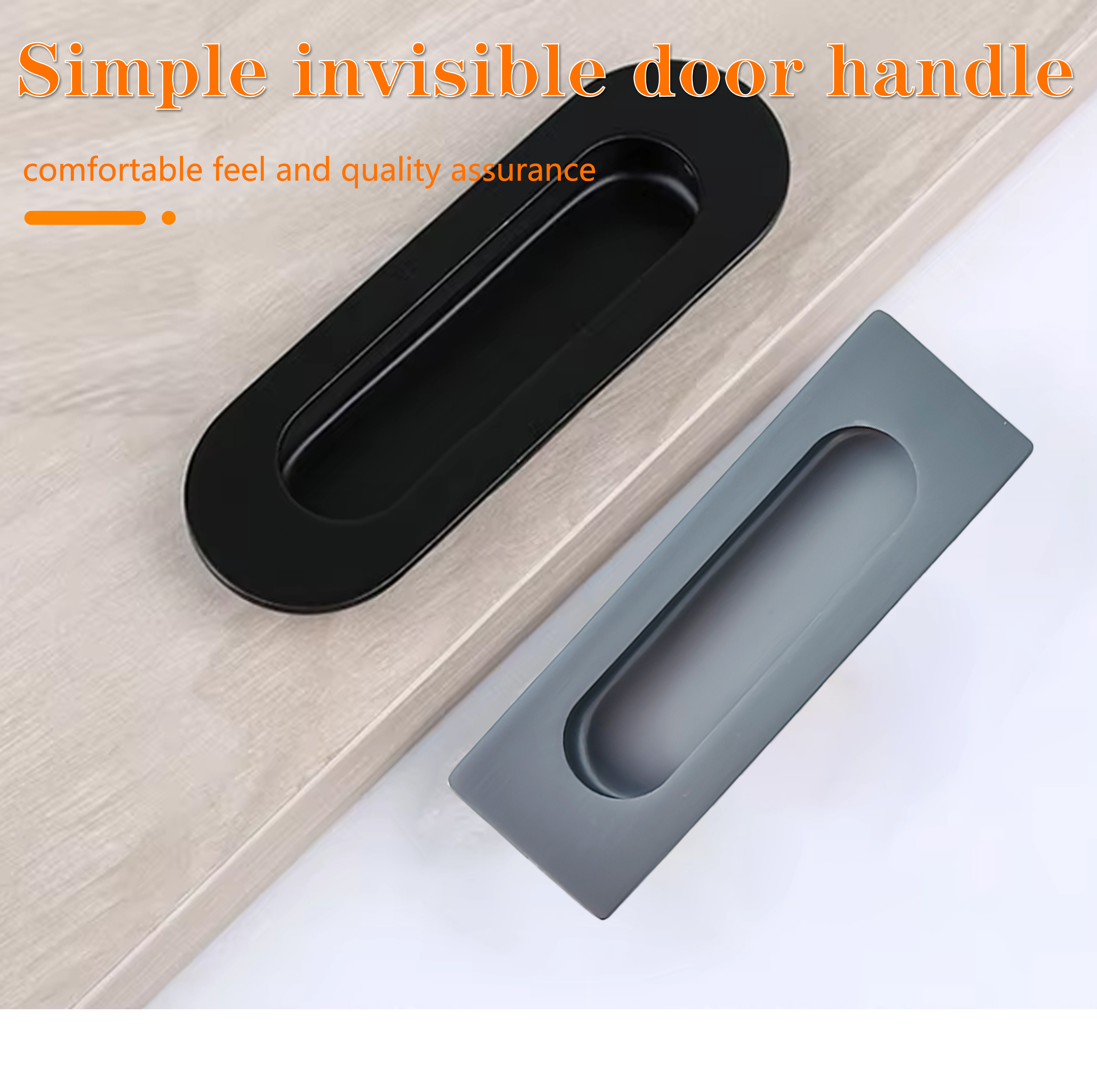 Concealed Handle Smooth Embedded Structure For Household Door Cabinet Hardware Parts