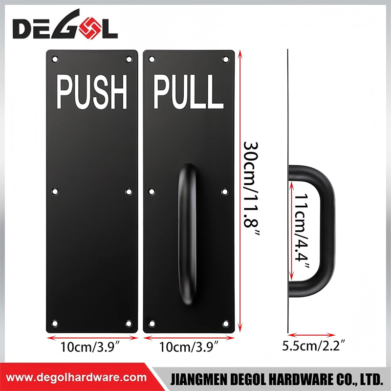 Outdoor Push Pull Handle Weather Resistant For Courtyard Garden Entry Door Hardware