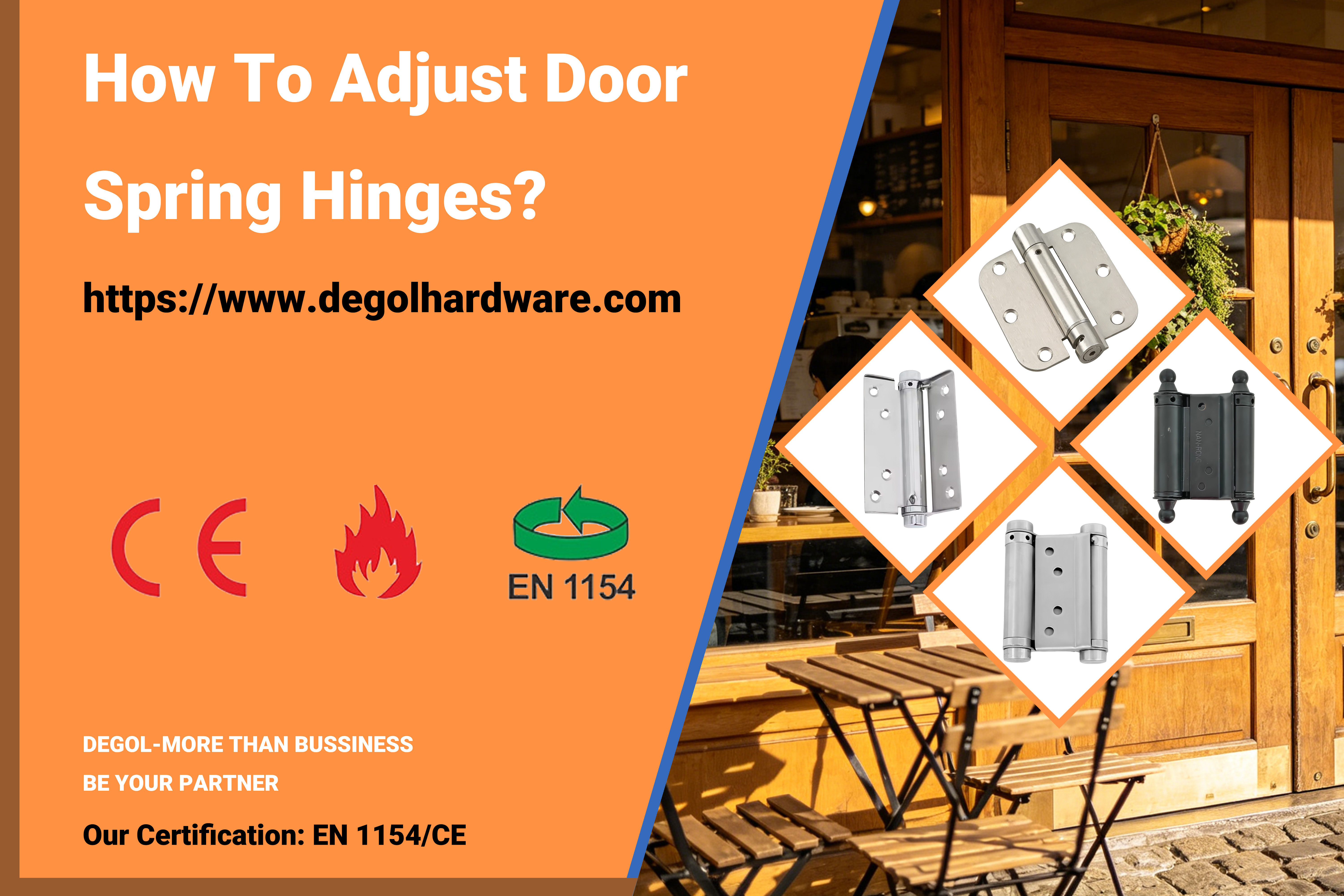 How to adjust door spring hinges?