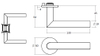 LH1003 Right Angle Lever Handle Stainless Steel Door Handle On Rose for Residential Hotel and Commercial Doors