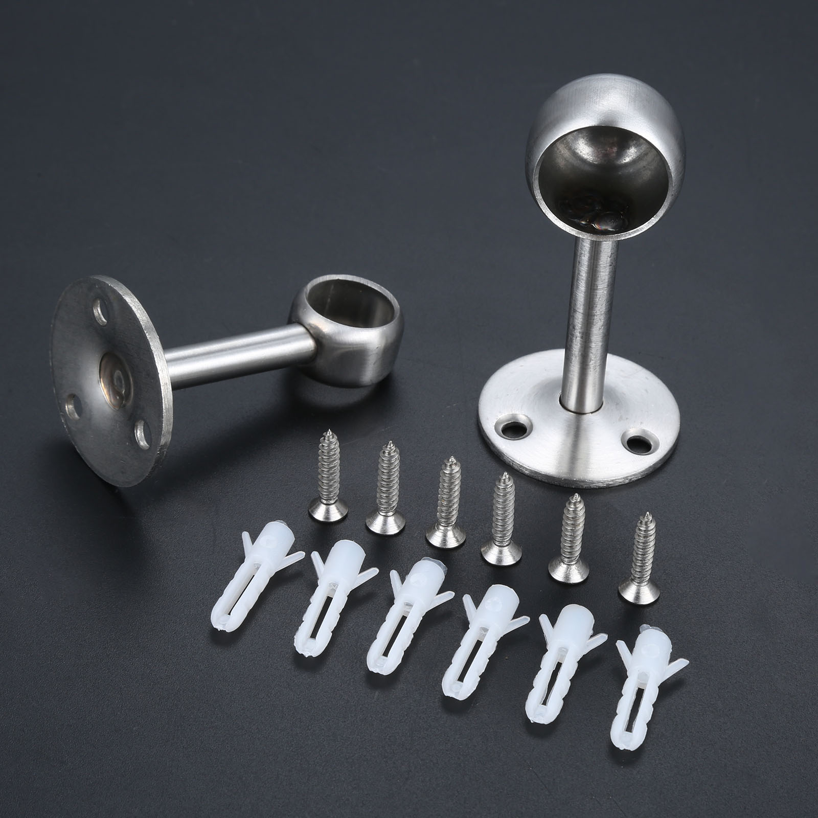 Wardrobe Rail Supports Flange Brackets 