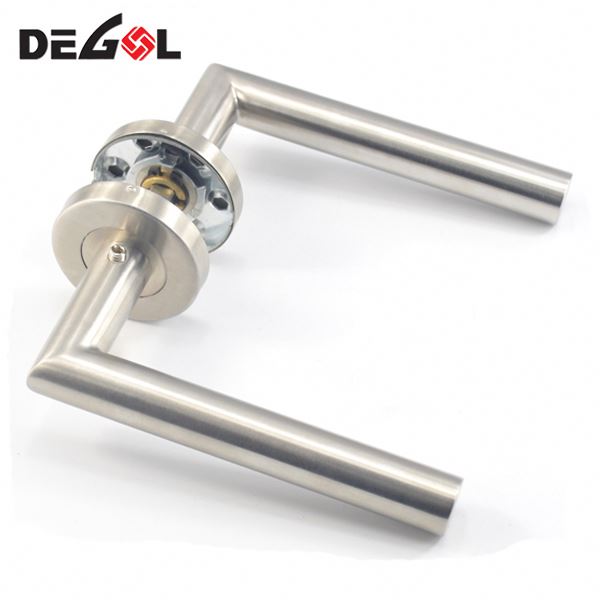 High-end best selling stainless steel tube fancy door handles and door locks for outside door