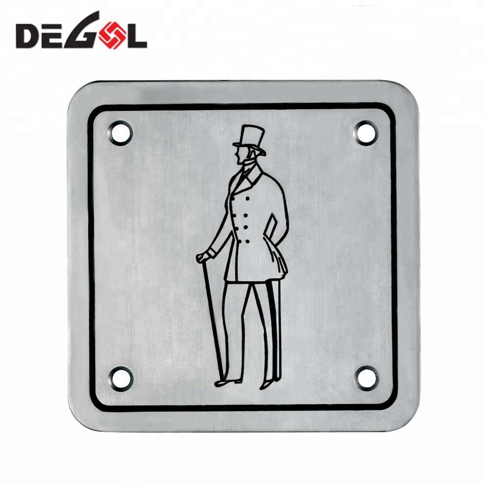 Stainless Steel Round Fire Door Indication Warning Sign Plate