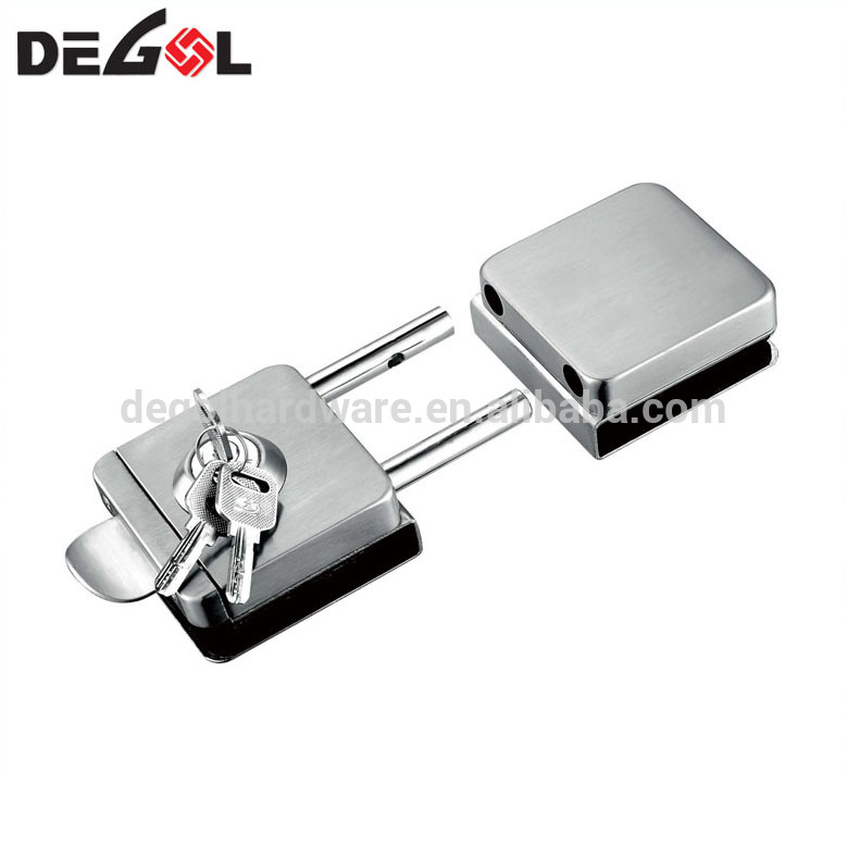 best quality frameless sliding electronic keyless glass swing door lock。
