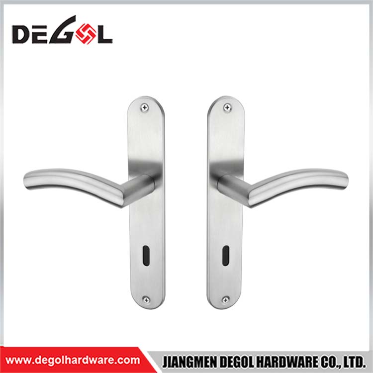 China push and pull door handle with plate China Door Hardware tube lever interior door handle set
