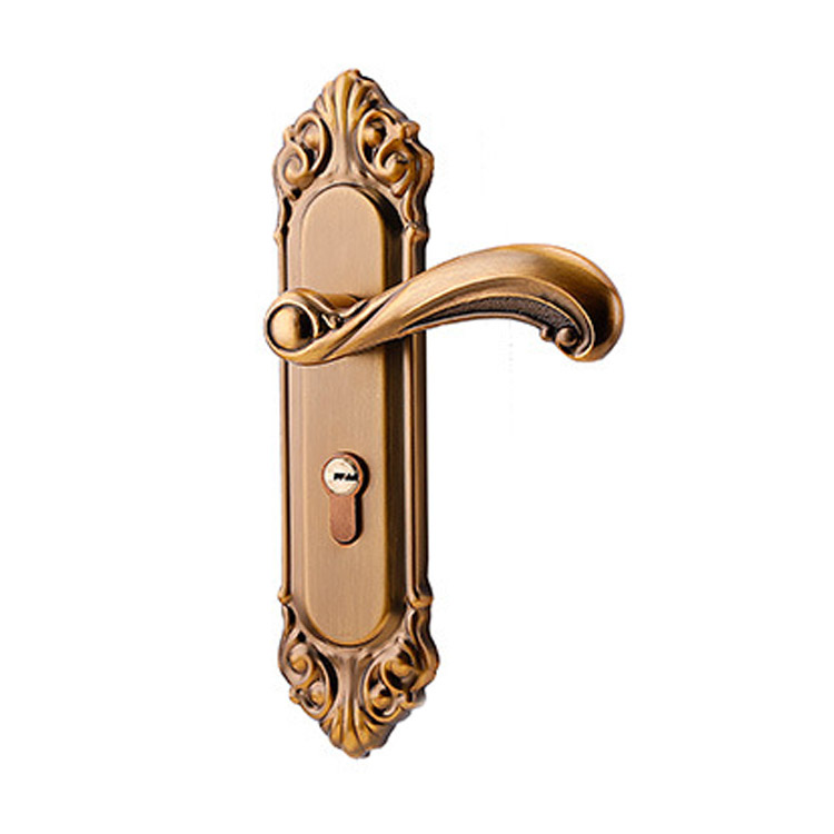 Good Selling Antique Copper Brass Door Handle With Gold Color