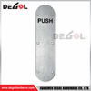 SP1012 Custom Stainless Steel Metal Push Sign Round Plate toilet