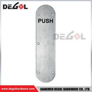 SP1012 Custom Stainless Steel Metal Push Sign Round Plate toilet