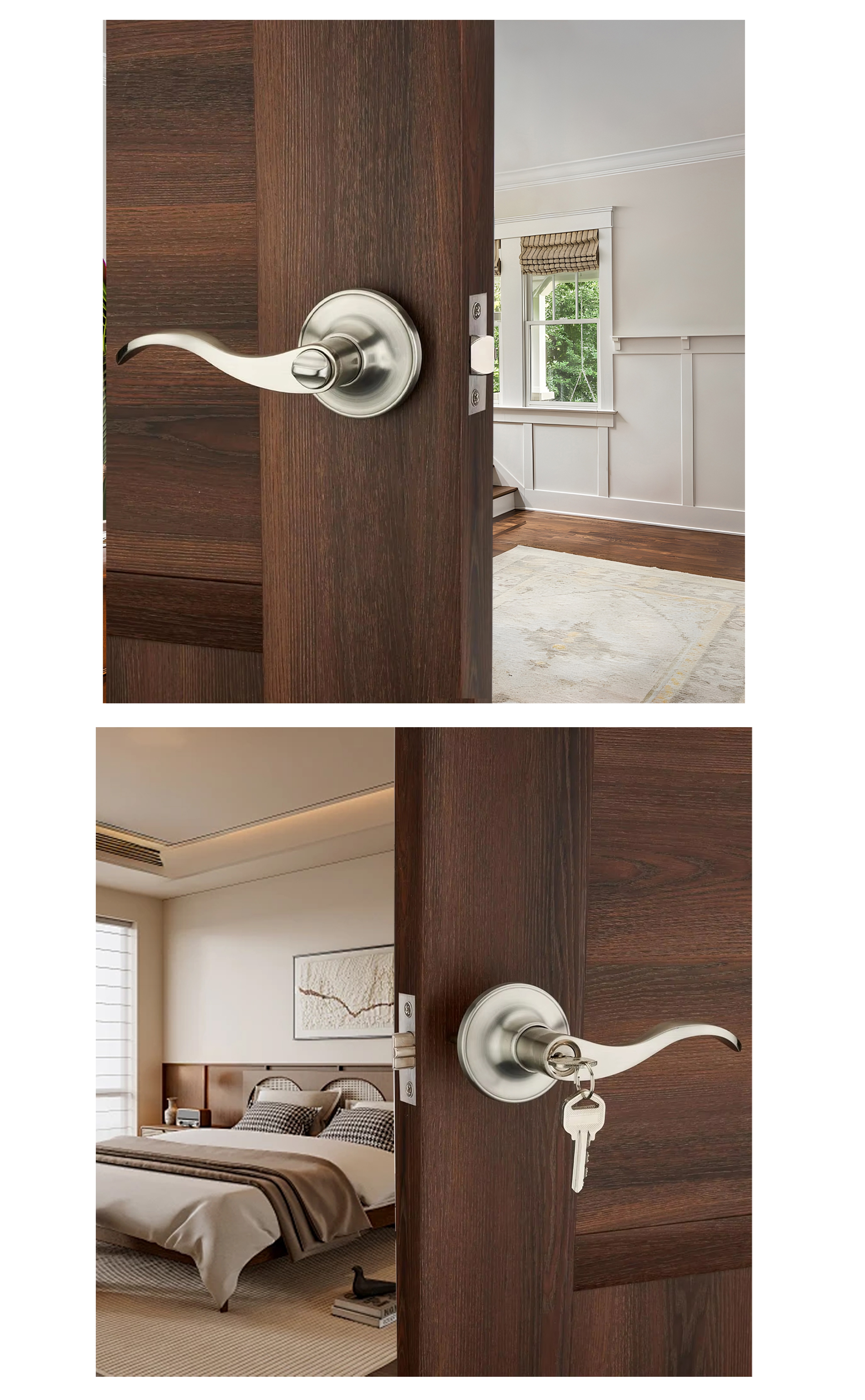 Made in China Door Lever Lock Australian Standard Tubular Lever Set Factory Direct Wholesale