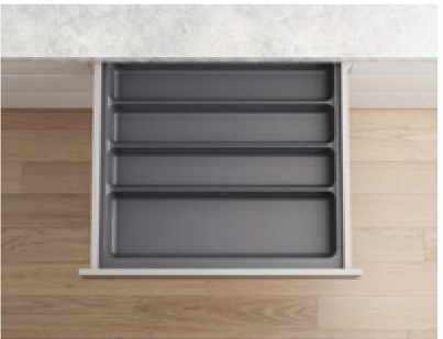CT-600G Classical Tray with fixed slots to fit to the drawer width 
